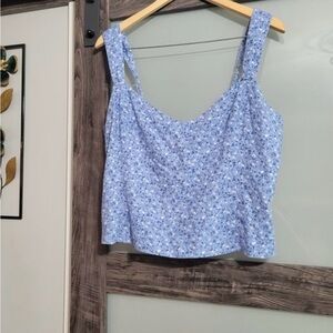 Abercrombie & Fitch micro floral print smocked back tank